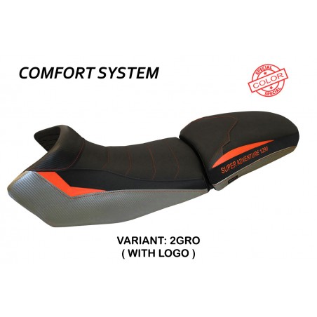 Funda de asiento compatible KTM 1290 Super Adventure S - T (15-20) modelo Eden special color comfort system