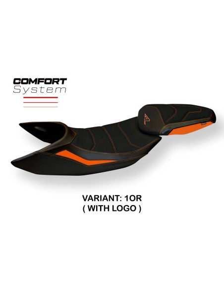 Funda de asiento compatible con KTM 1290 Super Duke R (14-19) modelo Janna 3 comfort system