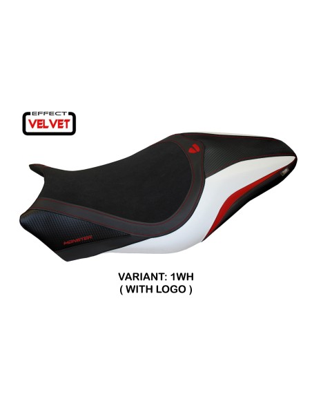 Housse de selle compatible Ducati Monster 821/1200 (17-20) modèle Valencia en velvet