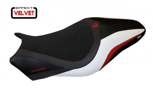 Funda de asiento compatible con Ducati Monster 821/1200 (14-16) modelo Turis terciopelo