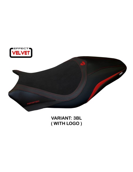 Housse de selle compatible Ducati Monster 797 (17-20) modèle Alzira velvet