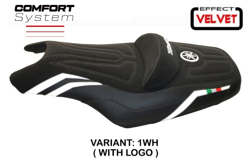 Funda de asiento compatible Yamaha T-Max (08-16) modelo I Love Italy comfort system velvet 2