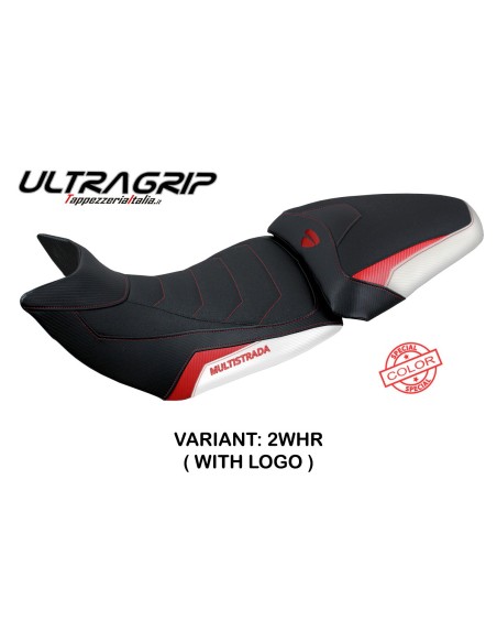 Funda de asiento compatible con Ducati Multistrada 1200/1260 (15-20) modelo Jazan ultragrip
