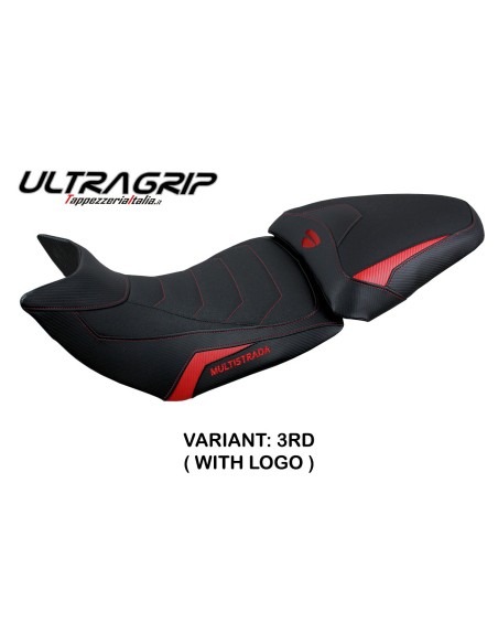 Funda de asiento compatible con Ducati Multistrada 1200/1260 (15-20) modelo Jazan ultragrip