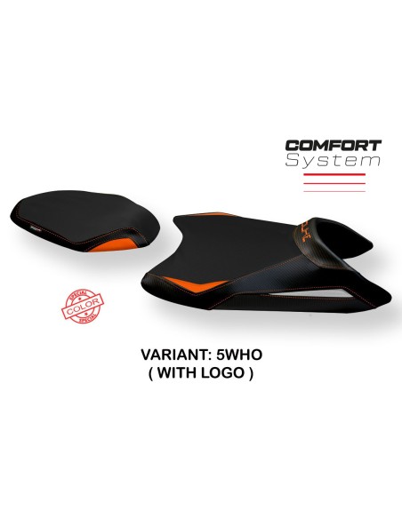 Funda de asiento compatible con KTM 790 Duke (18-20) modelo Mirano 2 comfort system