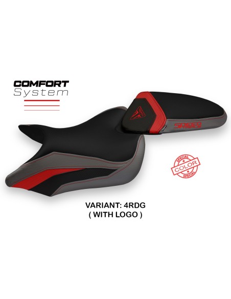 Funda de asiento compatible Triumph Speed Triple (16-21) modelo Maglie special color comfort system