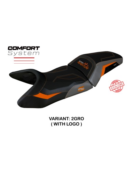 Housse de selle compatible KTM 1290 Super Adventure S (21-22) modèle Lumiar comfort system