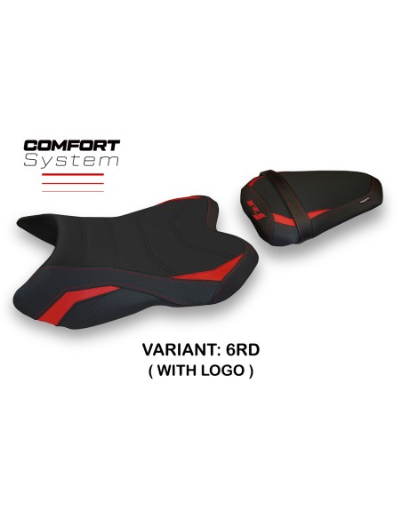 Funda de asiento compatible con Yamaha R1 (07-08) modelo Marstal 1 comfort system