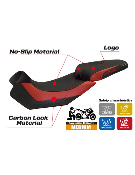 Seat cover compatible Aprilia Caponord 1200 (13-17) Nuoro 2 model
