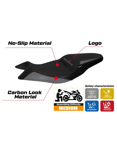 Rivestimento sella compatibile Aprilia Shiver (10-20) modello Asti 1