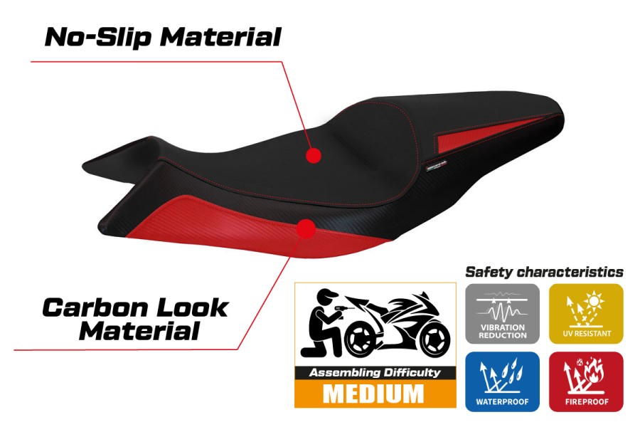 Rivestimento sella compatibile Aprilia Shiver (10-20) modello Asti 1