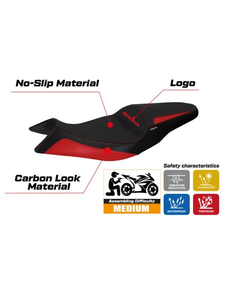 Rivestimento sella compatibile Aprilia Shiver (10-20) modello Asti 1