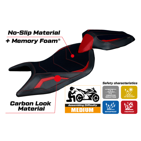 Rivestimento sella compatibile Aprilia Tuono 660 (21-22) modello Sparta comfort system