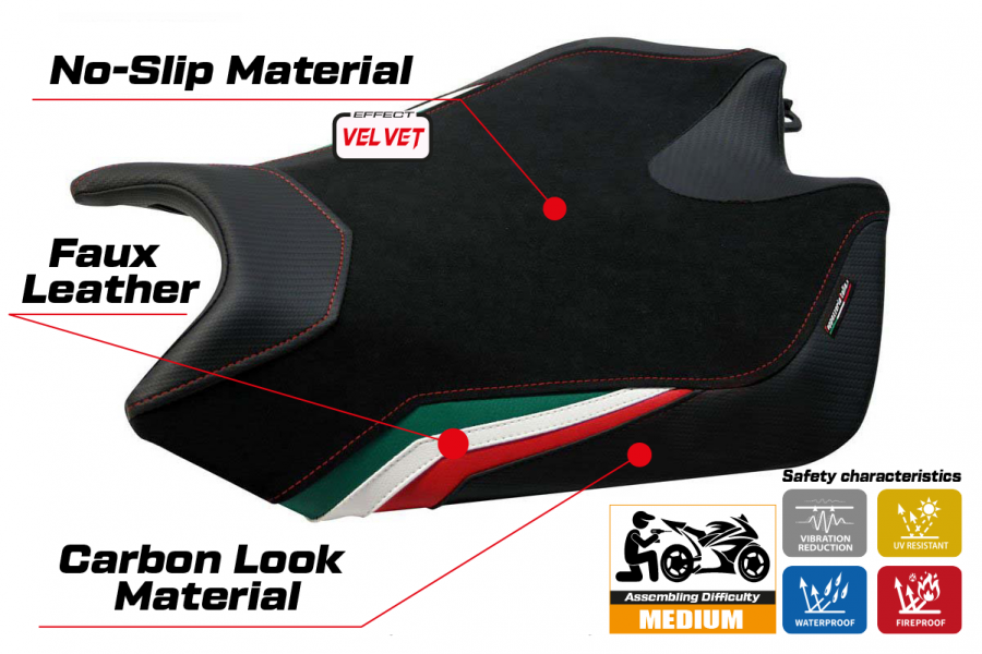 Sitzbezug kompatibel Aprilia Tuono V4 (11-20) modell Coen velvet