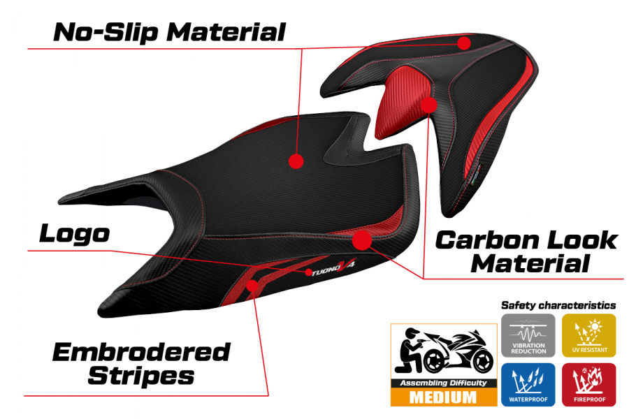 Seat cover compatible Aprilia Tuono V4 (21-22) Zuera special color model