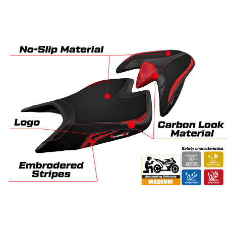 Rivestimento sella compatibile Aprilia Tuono V4 (21-22) modello Zuera special color