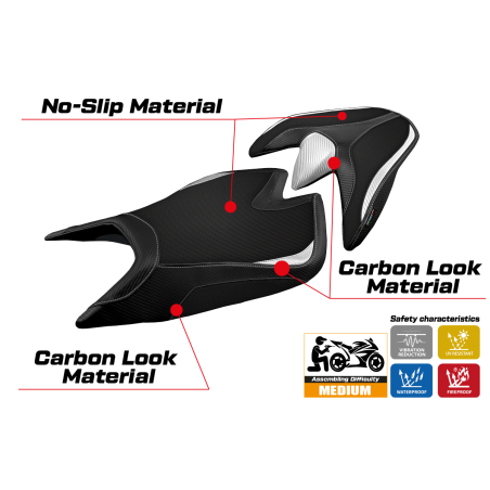 Rivestimento sella compatibile Aprilia Tuono V4 (21-22) modello Zuera
