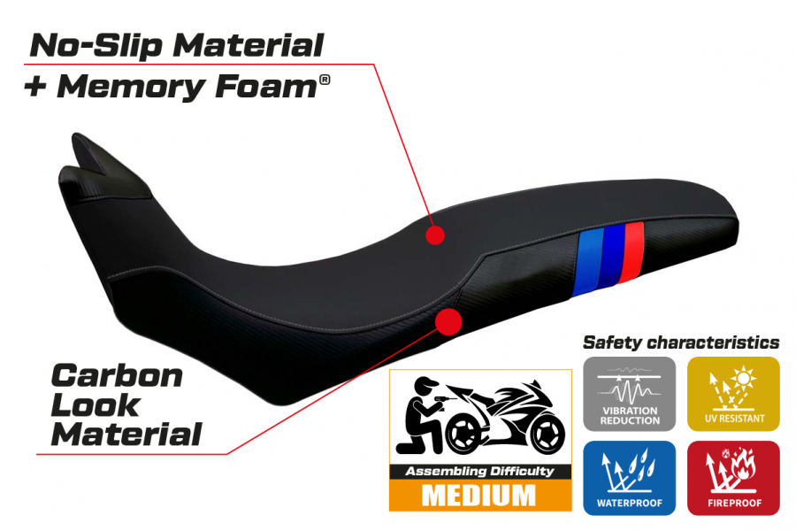 Sitzbezug kompatibel BMW F 700/800 GS (08-18) Modell Barone Anniversary comfort system