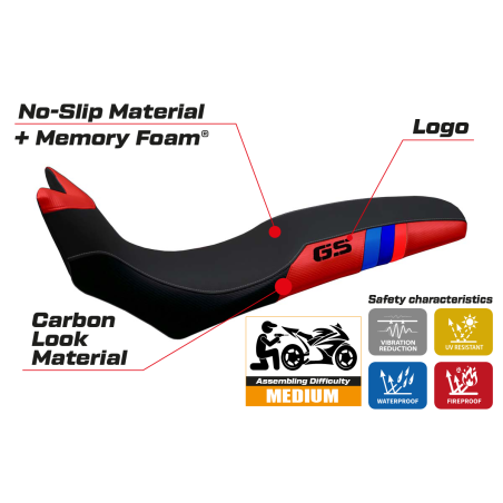 Sitzbezug kompatibel BMW F 700/800 GS (08-18) Modell Barone Anniversary comfort system