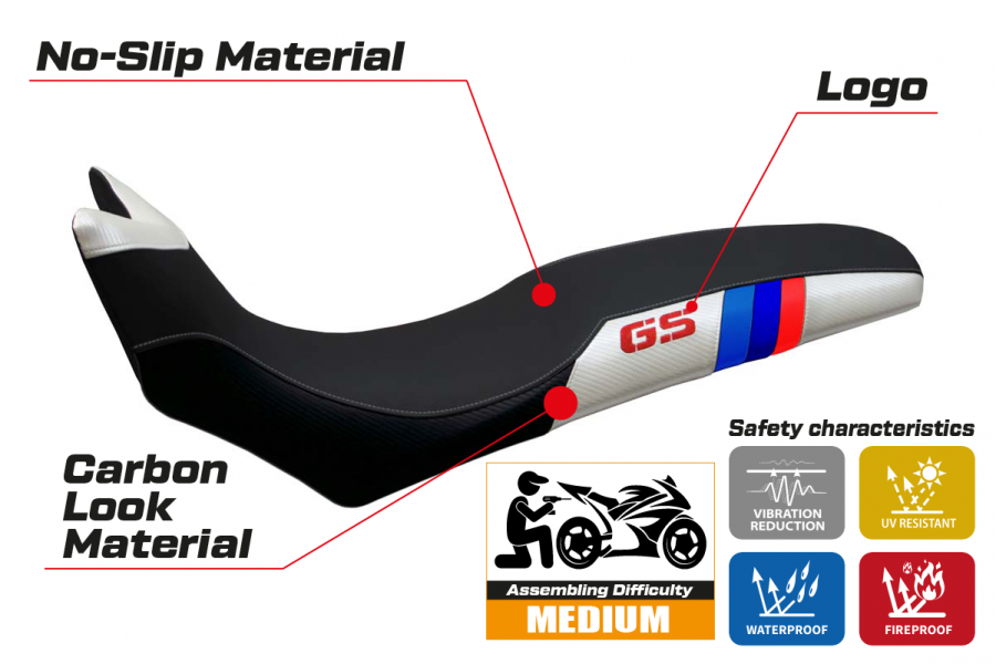 Sitzbezug passend für BMW F 700/800 GS (08-18) Modell Barone Anniversary