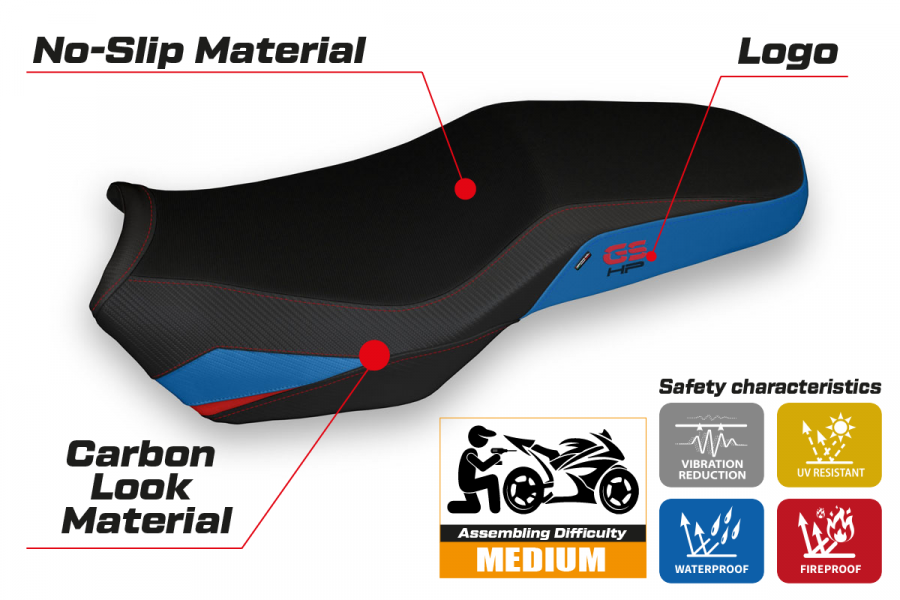 Seat cover compatible BMW F 750/850 GS (18-22) Marsh 2 model