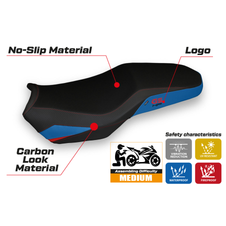 Housse de selle compatible BMW F 750/850 GS (18-22) modèle Marsh 2