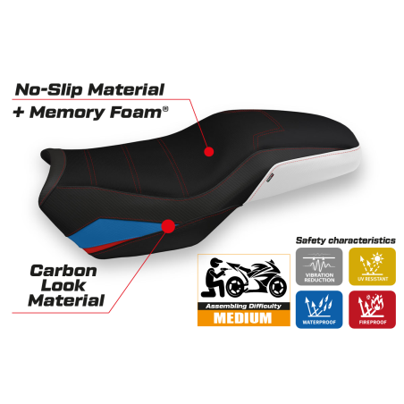 Seat cover compatible BMW F 750/850 GS (18-22) Panama 2 comfort system model