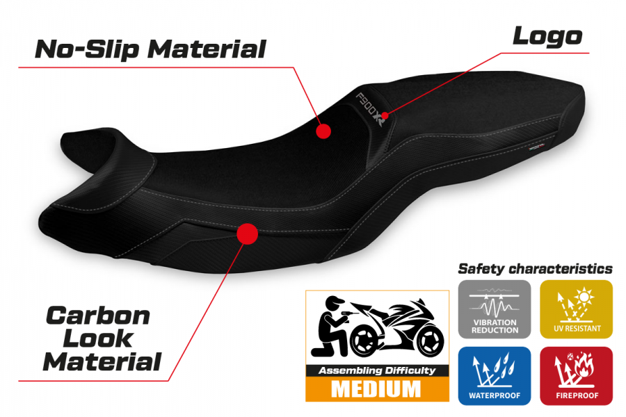Funda de asiento compatible BMW F 900 XR (19-22) modelo Arima