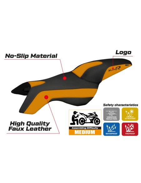 Funda de asiento compatible BMW K 1200 R (05-08) modelo Boston