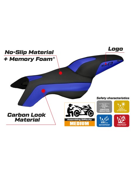 Rivestimento sella compatibile BMW K 1200 R (05-08) modello Boston