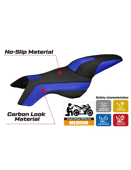 Housse de selle compatible BMW K 1200 R (05-08) modèle Boston