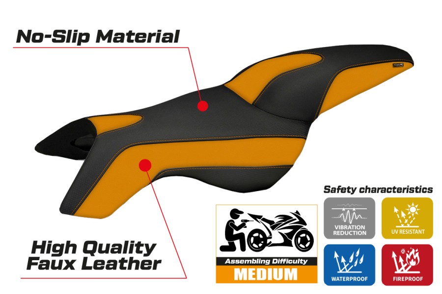 Housse de selle compatible BMW K 1300 R (09-16) modèle Boston