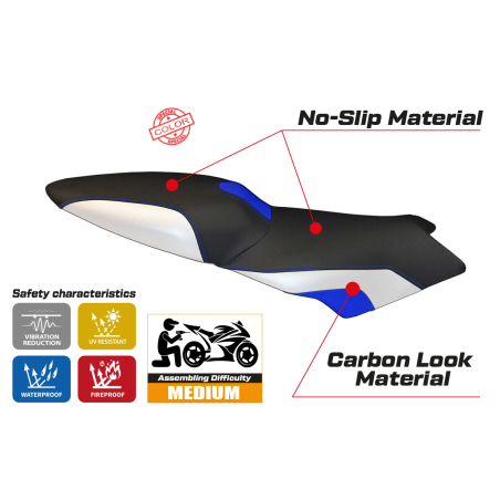 Seat cover compatible BMW K 1200 S (04-08) Lariano special color model