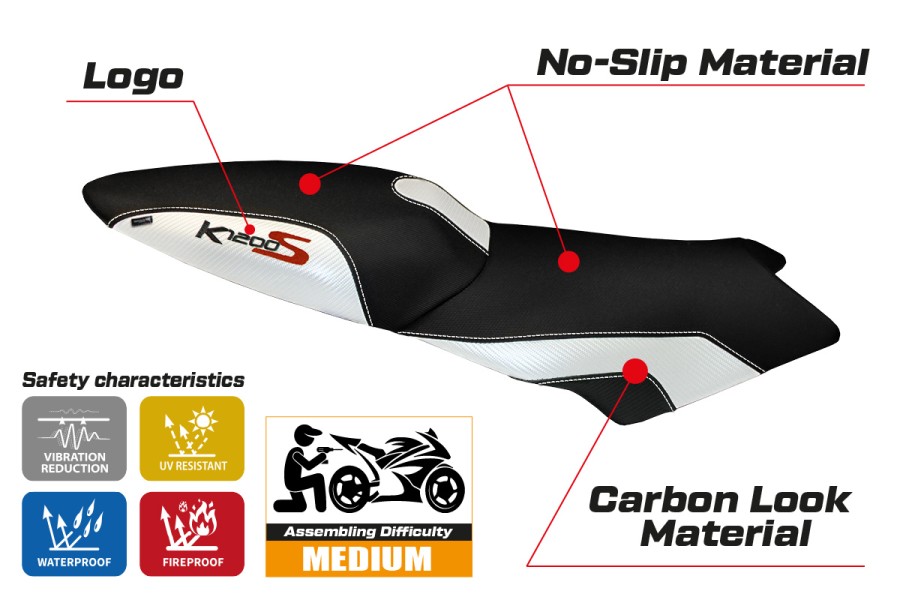 Seat cover compatible BMW K 1200 S (04-08) Lariano 2 model