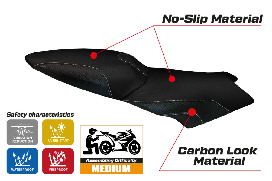 Sitzbezug kompatibel BMW K 1200 S (04-08) Modell Lariano 2