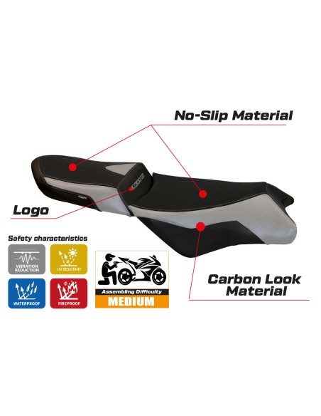 Housse de selle compatible BMW K 1300 GT (09-11) modèle Banff 1