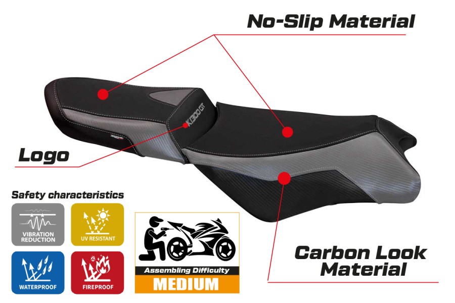 Rivestimento sella compatibile BMW K 1300 GT (09-11) modello Banff 1