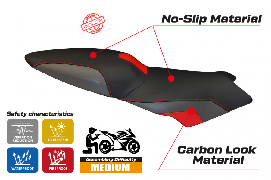 Rivestimento sella compatibile BMW K 1300 S (09-16) modello Lariano special color