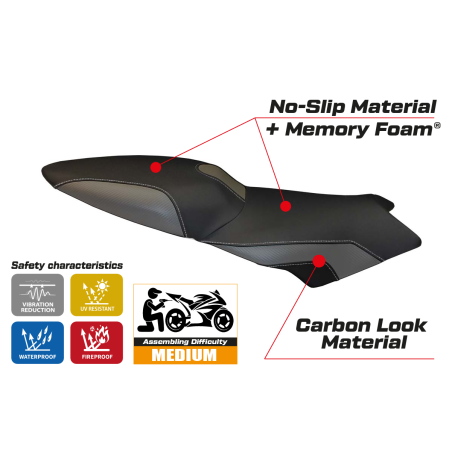 Rivestimento sella compatibile BMW K 1300 S (09-16) modello Lariano 2 comfort system