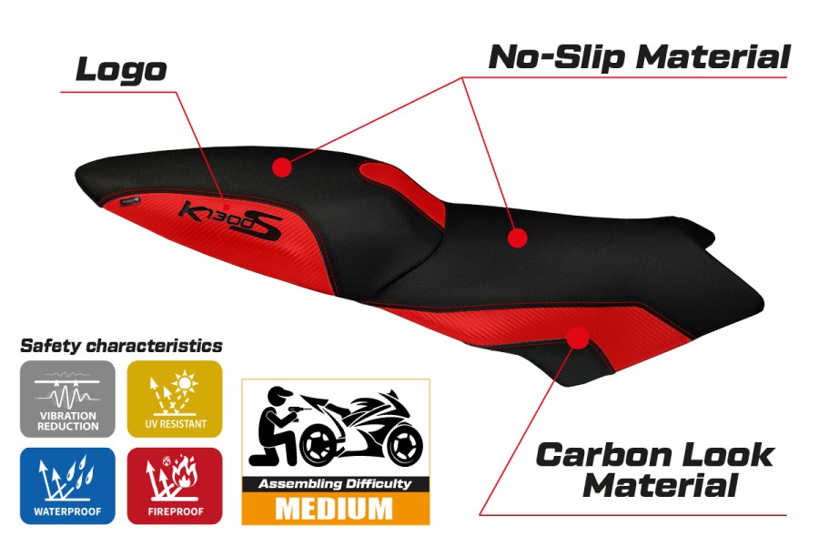 Rivestimento sella compatibile BMW K 1300 S (09-16) modello Lariano 2