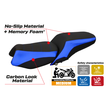 Rivestimento sella compatibile BMW K 1600 GT (10-22) modello Tropea Color comfort system