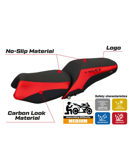 Seat cover compatible BMW K 1600 GT (10-22) Tropea Color model