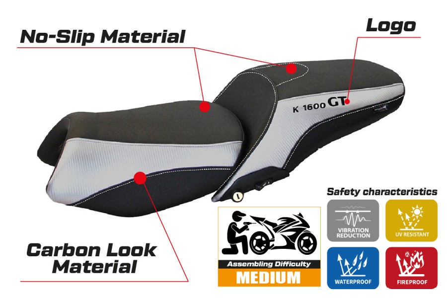 Sitzbezug kompatibel BMW K 1600 GT (10-22) Modell Tropea Color