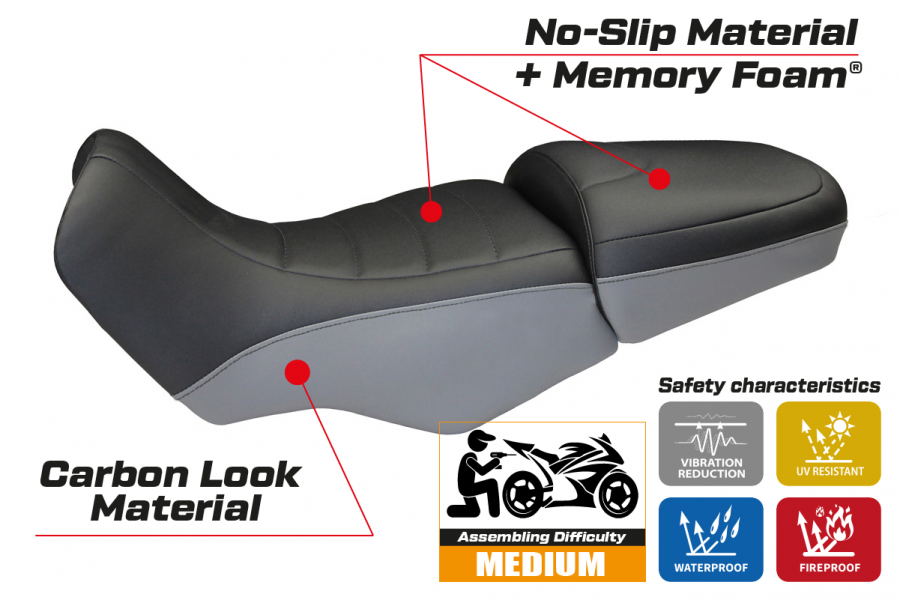 Rivestimento sella compatibile BMW R 1100/1150 GS (94-03) modello Firenze comfort system