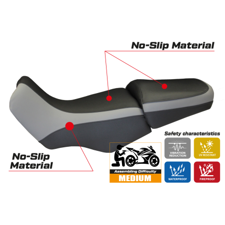 Housse de selle compatible BMW R 1100/1150 GS (94-03) modèle Pisa Basic