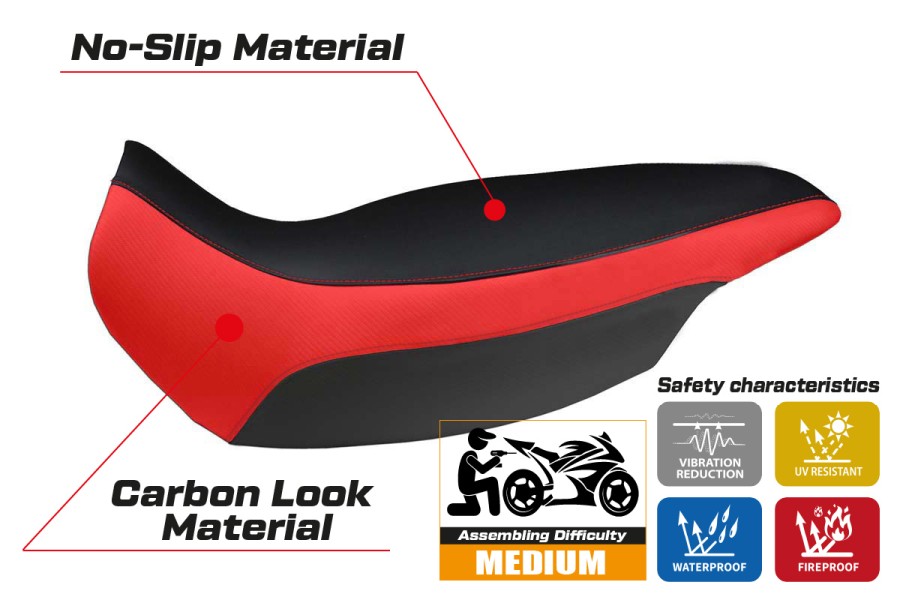Funda de asiento compatible BMW R 1150 GS Adventure (02-06) modelo Giarre