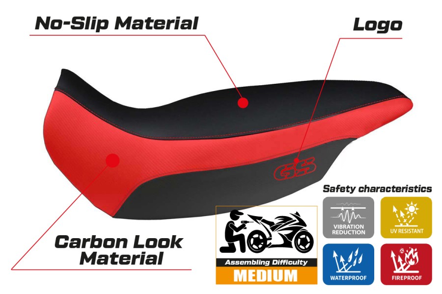 Seat cover compatible BMW R 1150 GS Adventure (02-06) Giarre model