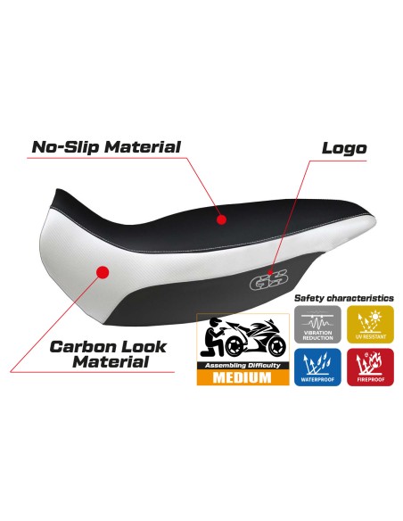 Sitzbezug passend für BMW R 1150 GS Adventure (02-06) Modell Giarre