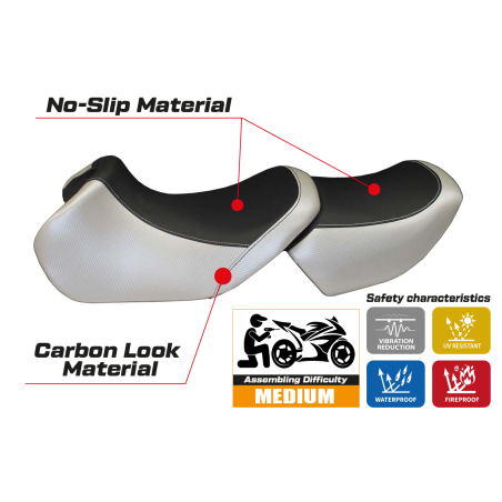 Funda de asiento compatible BMW R 1150 RT (00-06) modelo Ostuni