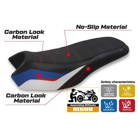 Seat cover compatible BMW R 1200/1250 GS Rallye (17-22) Habary model